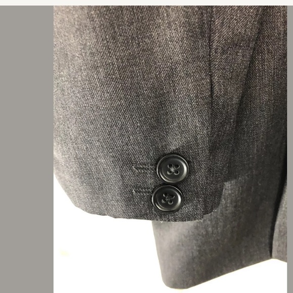 BANANA REPUBLIC 2 BTN Blazer 100% Wool Dark Gray.